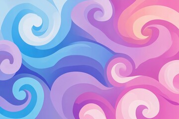 Art of vibrant and colorful pattern with swirling shapes, resembling the effect of motion