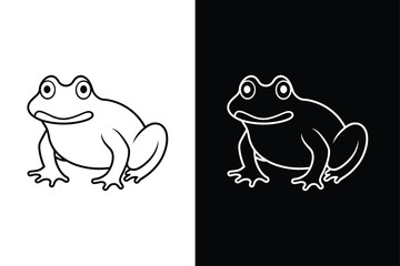Frog icon vector illustration for graphic design on white background.