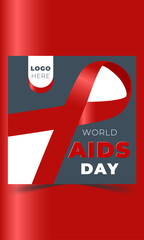 a world aids day poster design template