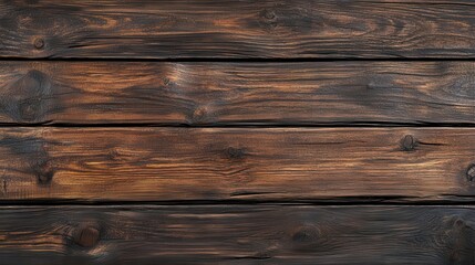 Fototapeta premium rich brown wooden table texture emphasizing natural grain patterns topdown view of weathered planks rustic charm background