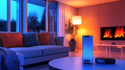 Modern smart home devices like voice assistants, automated lighting, and security systems.