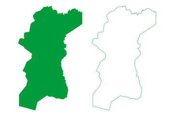 Missao Velha municipality (Ceará state, Municipalities of Brazil, Federative Republic of Brazil) map vector illustration, scribble sketch Missao Velha map