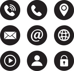 Set of Website icon vector. Communication icon symbol