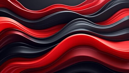 Abstract red and black wavy lines pattern