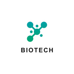 bio tech logo designs for lab and research genetics and education