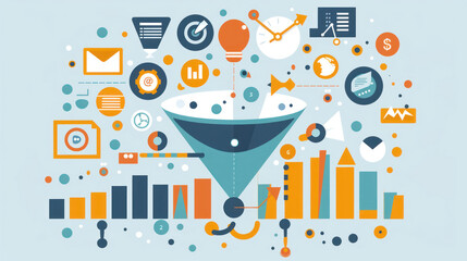 A visual of strategies for driving sales growth, from expanding market reach to optimizing sales processes.