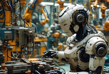 Fototapeta premium robot workshop