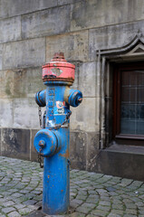 Blue firehydrant at Bremen Germany