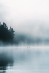 Fototapeta premium See mit Nebel