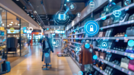 A visual of the modern retail sales environment, showcasing in-store experiences enhanced by digital tools and customer service.