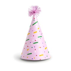 Macro Shot of a Perfect Birthday Cap Isolated on White Background