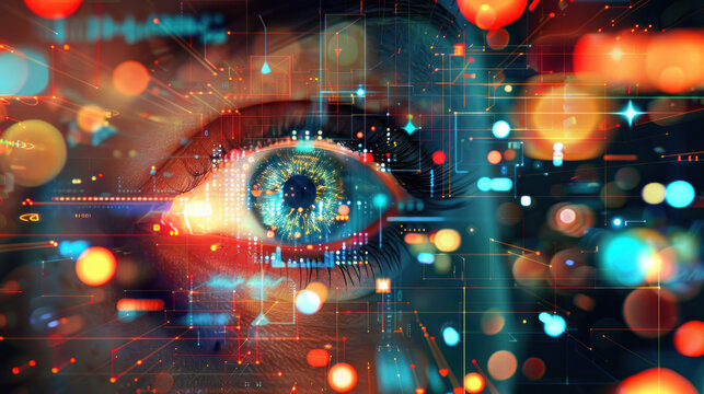 A visual representation of future digital marketing trends, focusing on personalization, automation, and interactive content.