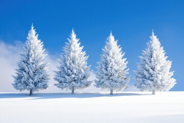 Breathtaking Winter Landscape with Snowy Trees