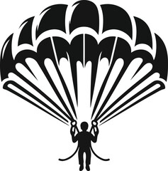 Stick Figure Parachute Icon