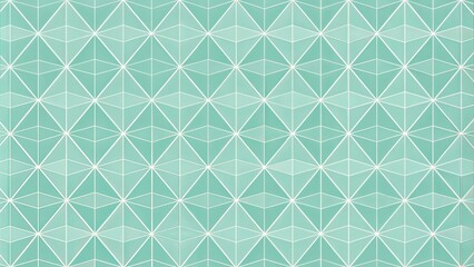 Geometric mint pattern with repeating triangles and a modern design aesthetic