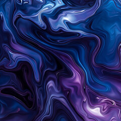Abstract Swirling Fluid Design in Vibrant Blue and Purple Tones