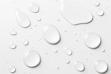 water drops on white background