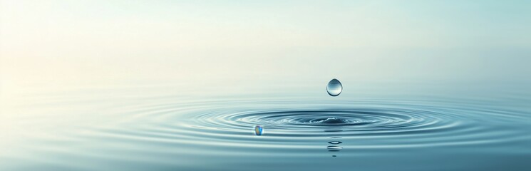 background of a drop falling into the water surface
