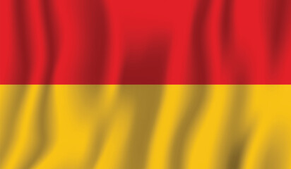 Realistic Baden national flag perfect color, scale, and proportion.