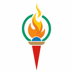 Olympic torch icon vector illustration