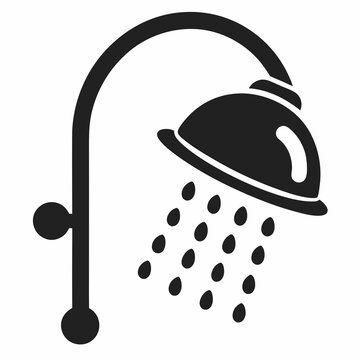 recommend clip art: Shower head silhouette vector illustration