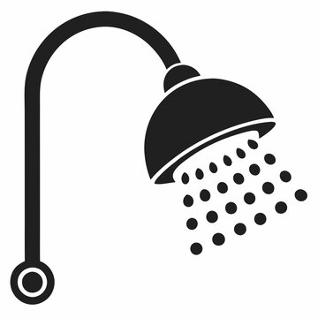 recommend clip art: Shower head silhouette vector illustration