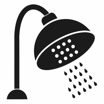 recommend clip art: Shower head silhouette vector illustration