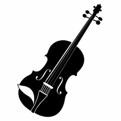 Violin silhouette vector illustration