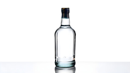 A bottle of vodka on a white background