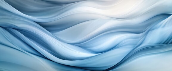Naklejka premium Abstract waves in cool blues for modern digital backgrounds