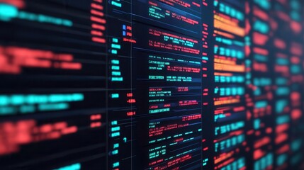 Obraz premium Predictive analytics software displaying future market trends, with complex data visualizations from big data