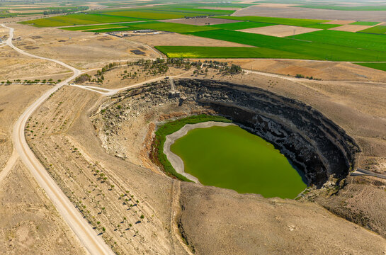 Obruk lake in G&ouml;kh&uuml;y&uuml;k village of &Ccedil;umra District in Konya Province