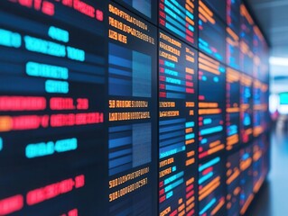 Fototapeta premium Predictive data models displayed on a digital screen, representing the analysis of large datasets for future trends