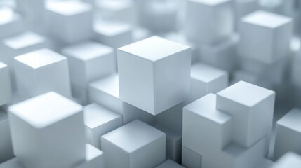 Abstract White 3D Cityscape