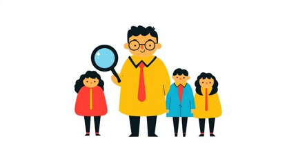 Customer-centric strategy: illustrative icon of business leadership and team cohesion