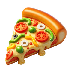 A Delicious Slice of Pizza Dripping with Melted Cheese illustration of a pizza slice, perfect for food blogs, menus, and advertising.