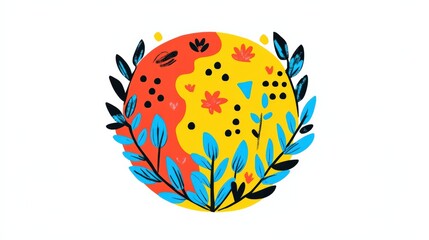 Environmental sustainability goals - vibrant nature-inspired flat icon design