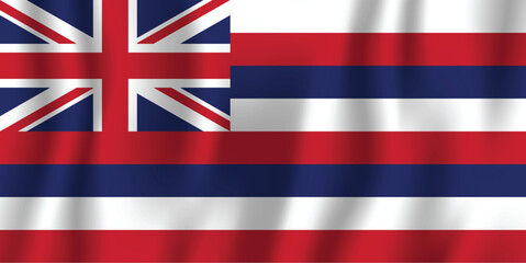 Realistic Hawaii national flag perfect color, scale, and proportion.