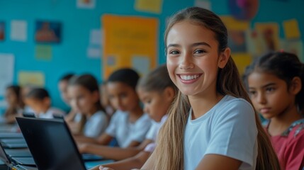 Happy Students in Classroom