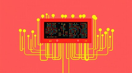 Digital business innovation concept with target board icon for marketing strategy