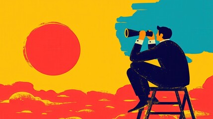 Job search and employment opportunity concept with businessman icon