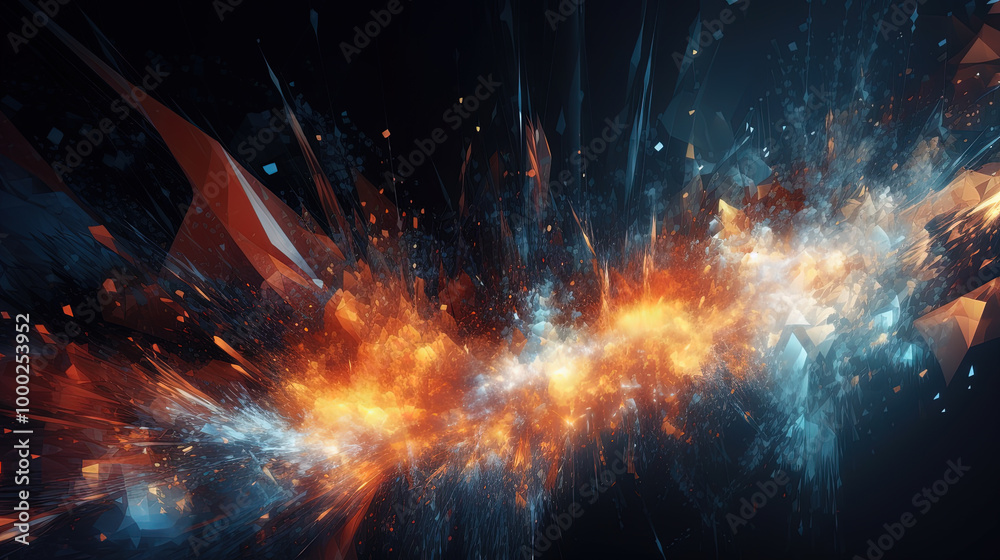 Leinwandbilder a colorful explosion of paint with a pastel color palette. dynamic and energetic abstract background