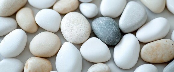 Fototapeta premium Matte ceramic pebbles collection for home decor and artistic projects