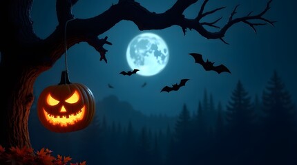 halloween background with pumpkin