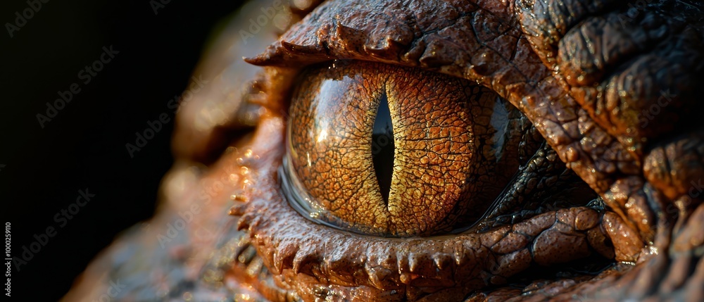 Canvas Prints  A tight shot of an animal's teary-eyed gaze, with water droplets adorning its outer surface