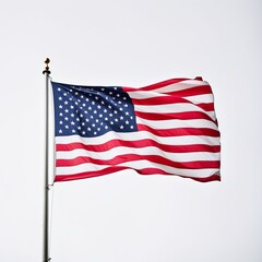 Fototapeta premium An american flag on isolated background