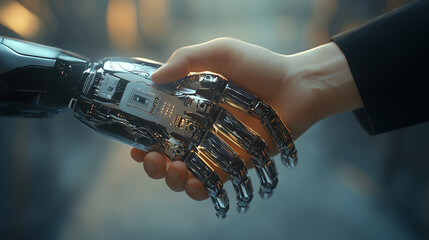 Human and AI Collaboration: Handshake between Human and Robotic Hand