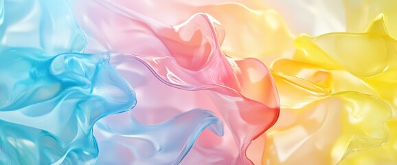 Vibrant abstract jelly background with layered translucent colors