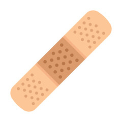 Adhesive medical plaster icon in flat style. Bandage vector illustration on isolated background. Medical sticker sign business concept.