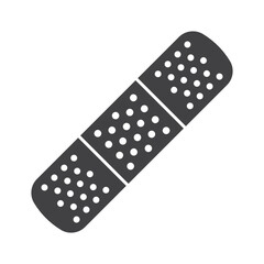 Adhesive medical plaster icon in flat style. Bandage vector illustration on isolated background. Medical sticker sign business concept.